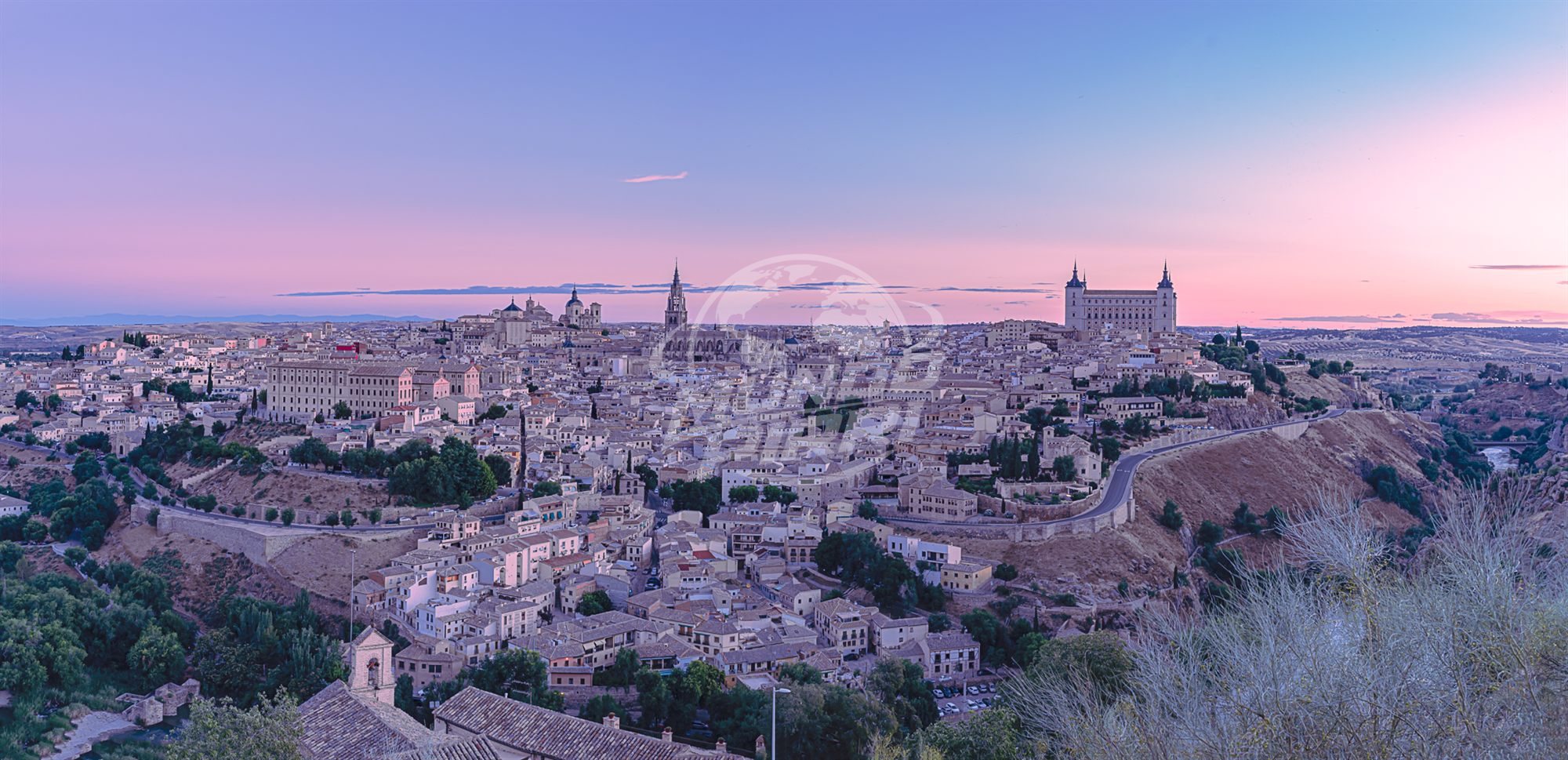 Vista panorámica de Toledo al atardecer
