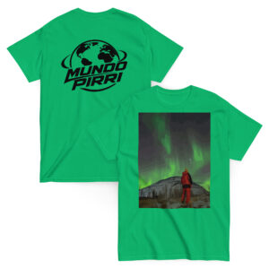 Northern Lights T-Shirt – Aurora Borealis Night Sky Photography | Mundo Pirri